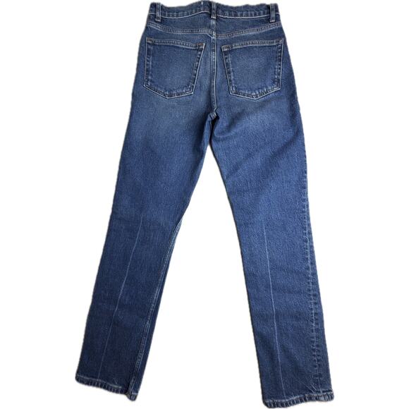 Reformation Liza Ultra High Rise Straight Jeans Icarian Wash Size 26 Blue Denim - Picture 2 of 8